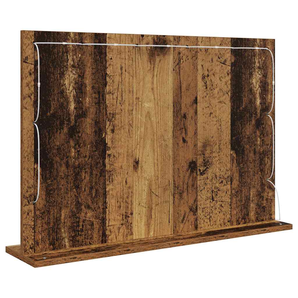 Stilfullt Speil Rektangulær Gammelt tre 80 x 55 x 18 cm