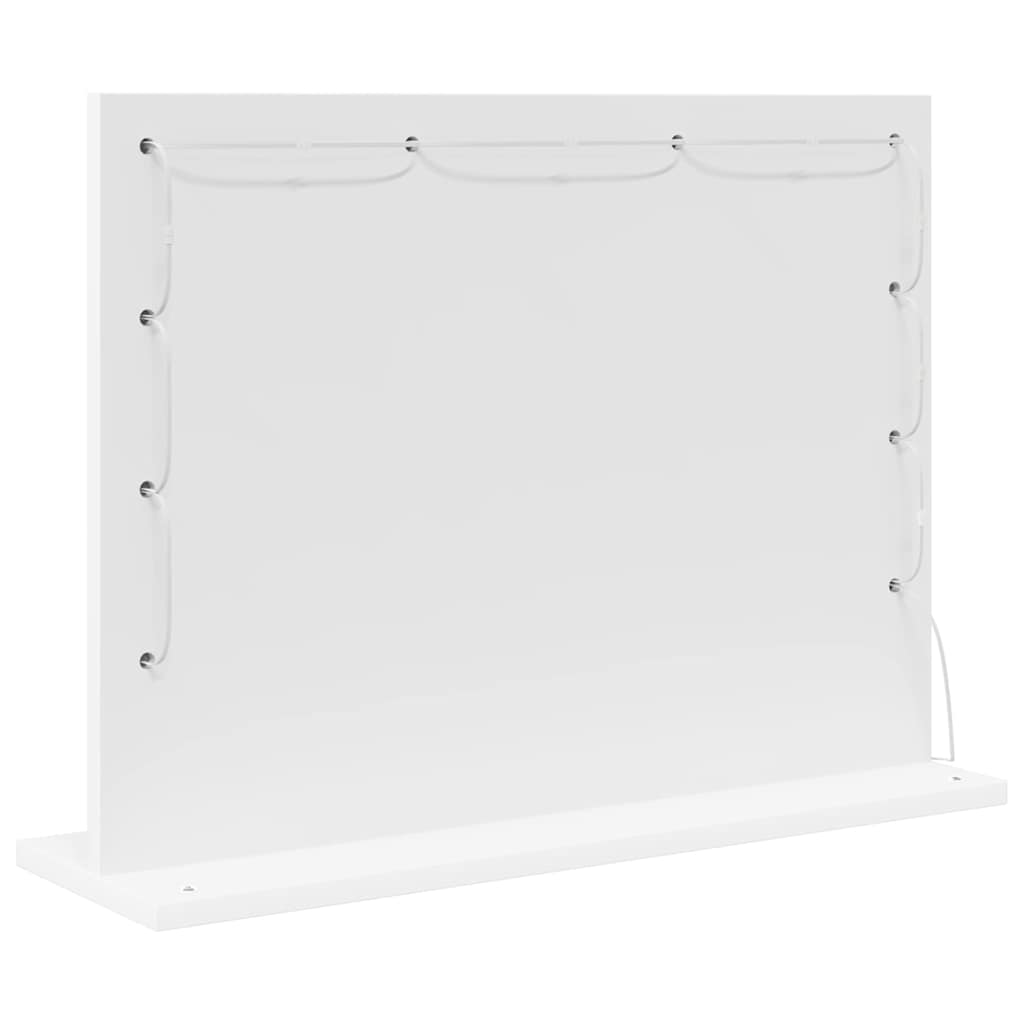 Stilfullt Speil Hvit 60 x 45 x 18 cm Glass og konstruert tre