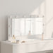 Stilfullt Speil Hvit 80 x 45 x 18 cm Glass og konstruert tre