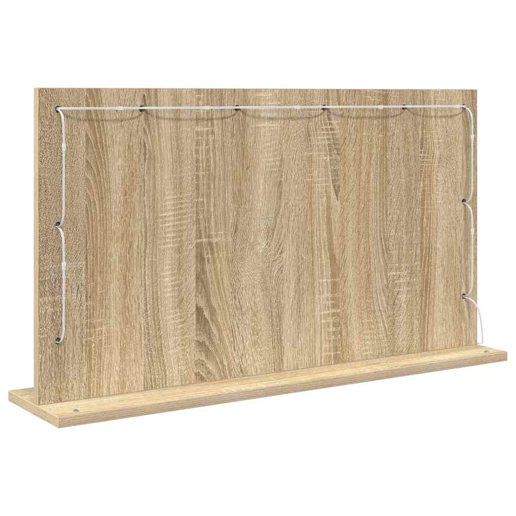 Stilfullt Speil Rektangulær Sonoma eik 80 x 45 x 18 cm