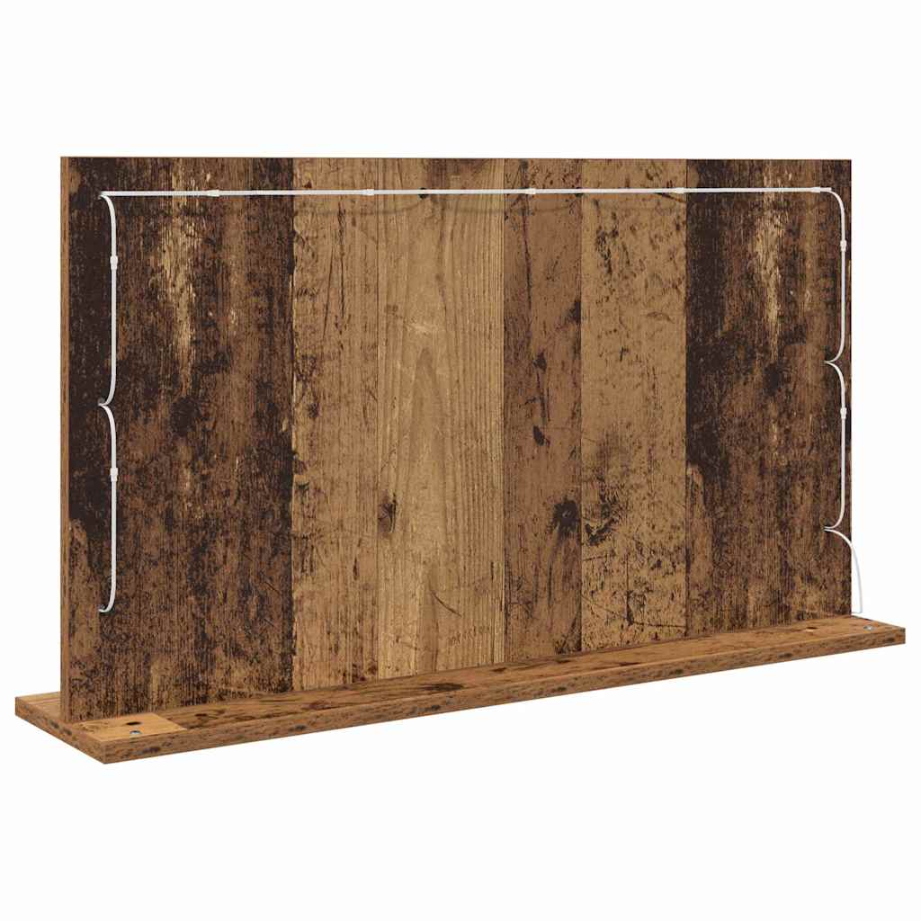 Stilfullt Speil Rektangulær Gammelt tre 80 x 45 x 18 cm