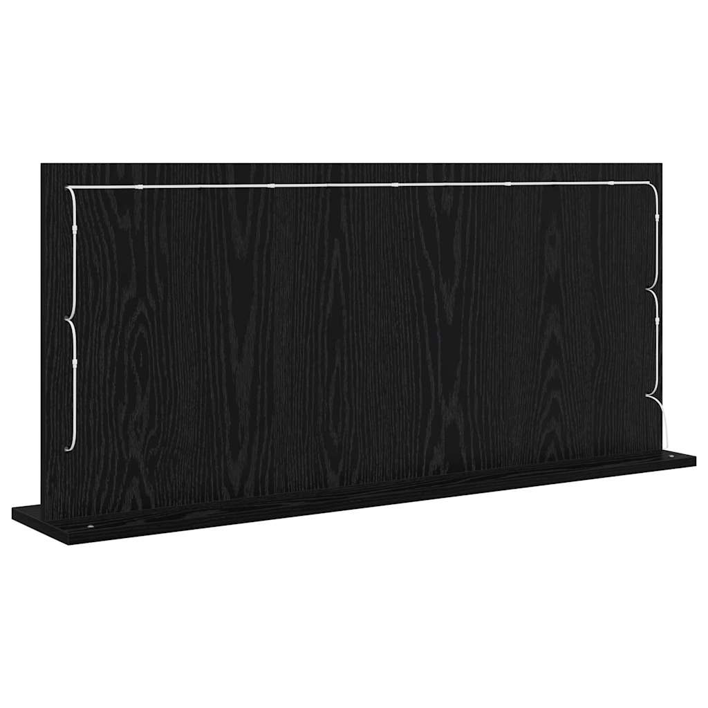 Stilfullt Speil Rektangulær Svart Eik 100 x 45 x 18 cm
