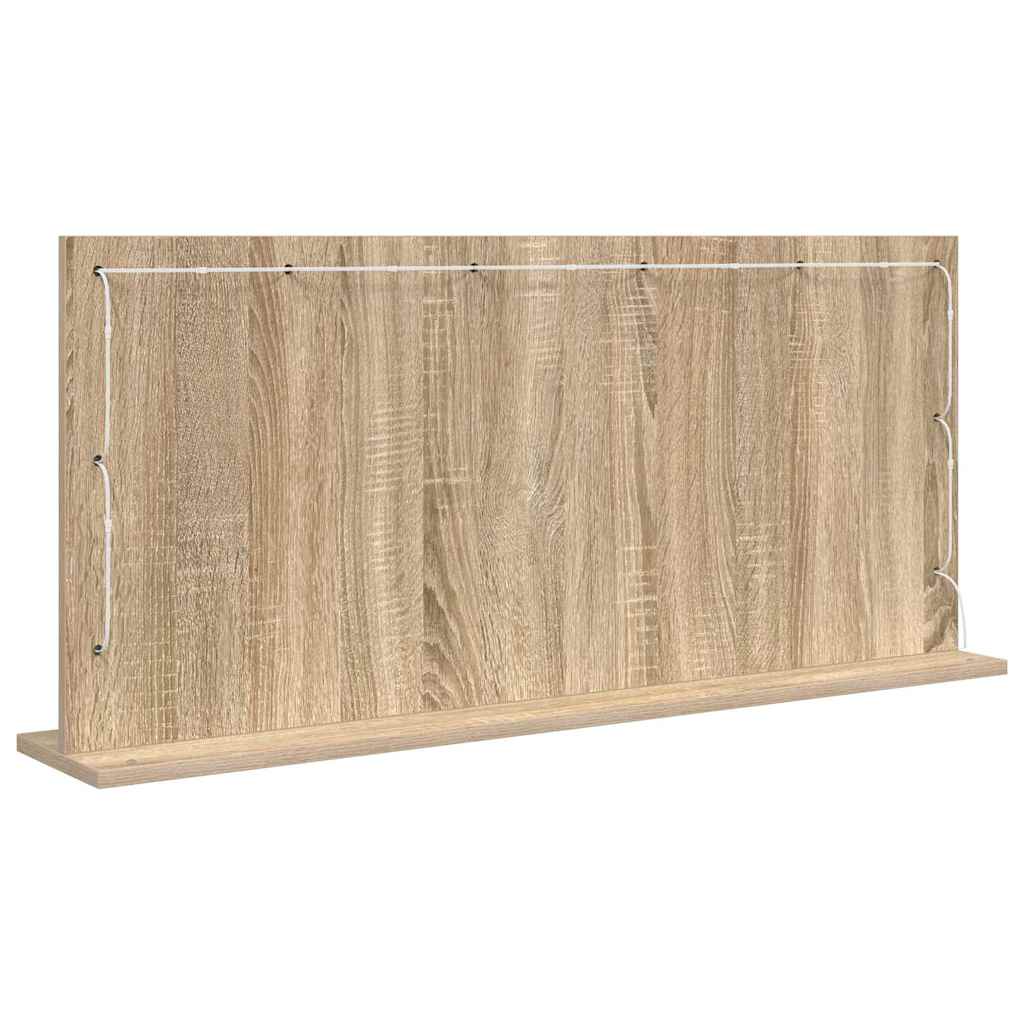 Stilfullt Speil Rektangulær Sonoma eik 100 x 45 x 18 cm