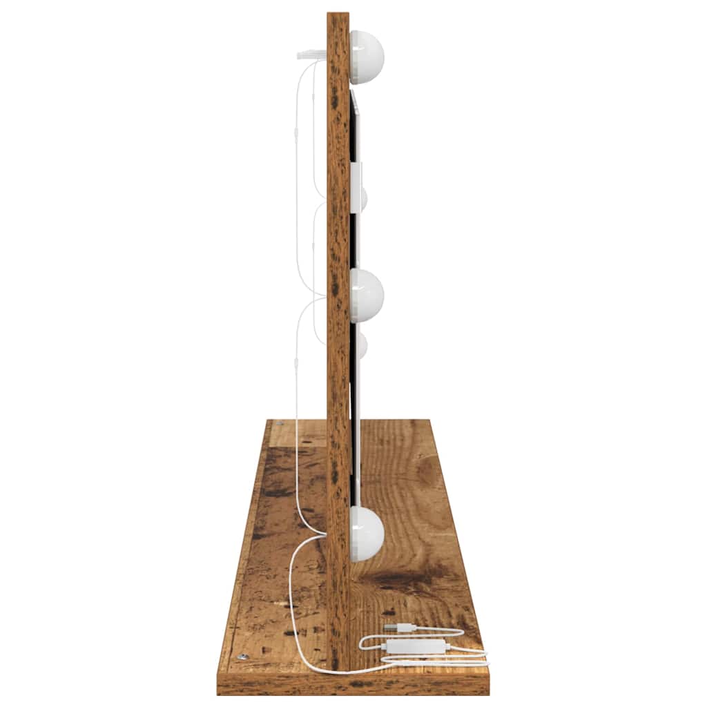 Stilfullt Speil Rektangulær Gammelt tre 100 x 45 x 18 cm