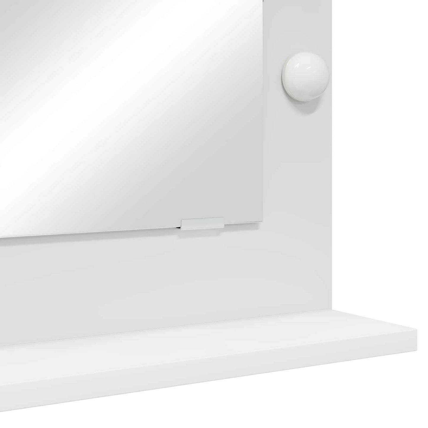 Stilfullt Speil Hvit 70 x 50 x 18 cm Glass og konstruert tre