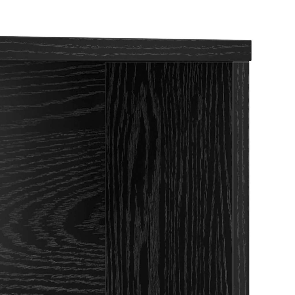 Skrivebord med hylle Svart Eik 91 x 50 x 149 cm Konstruert tre