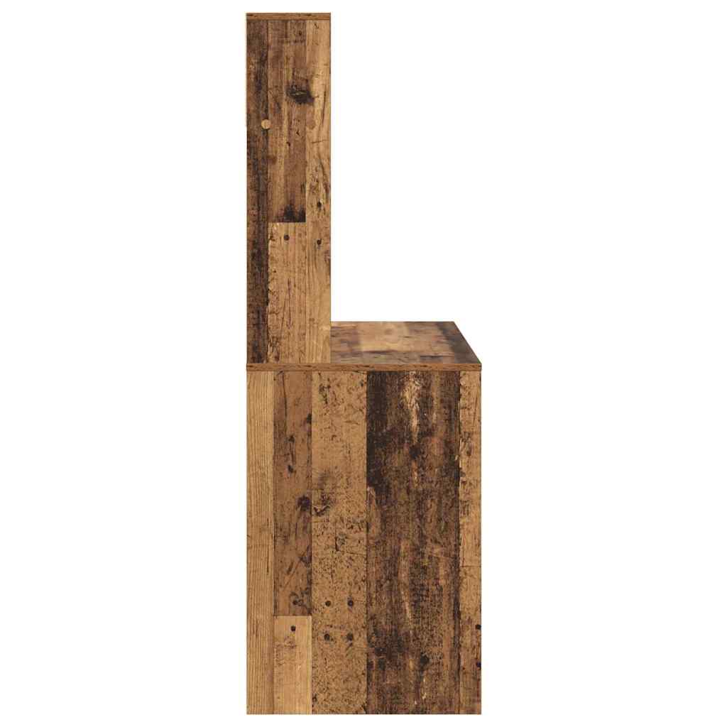 Skrivebord med hylle Gamle tre 91 x 50 x 149 cm Konstruert tre