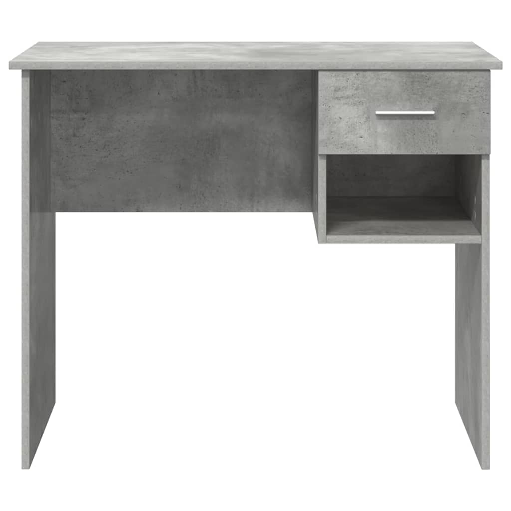 Skrivebord med skuff Betonggrå 90 x 49 x 75 cm Konstruert tre