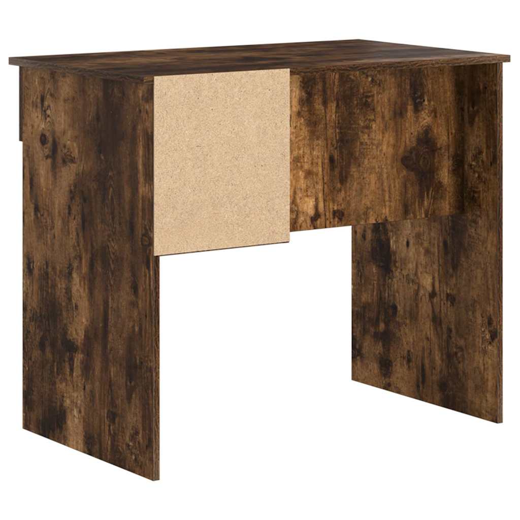 Skrivebord med skuff Røkt eik 90 x 49 x 75 cm Konstruert tre
