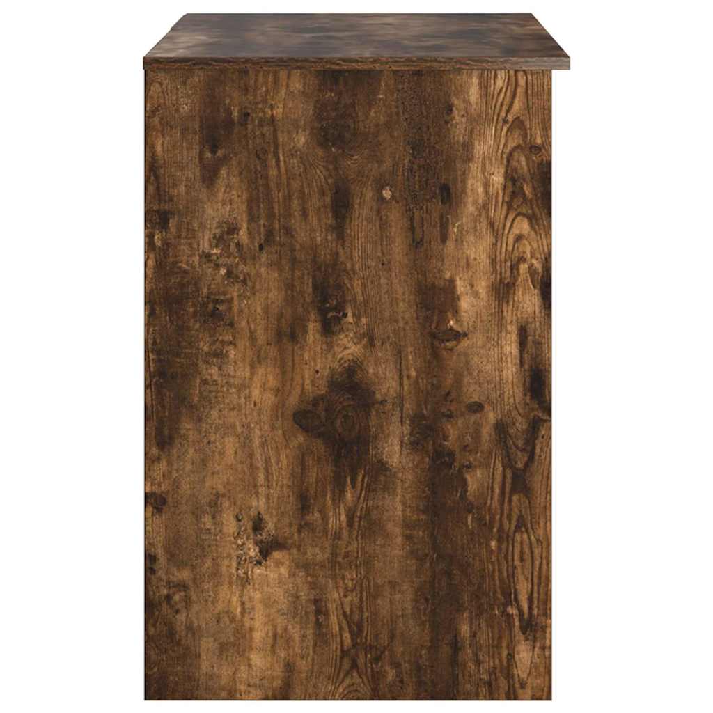 Skrivebord med skuff Røkt eik 90 x 49 x 75 cm Konstruert tre