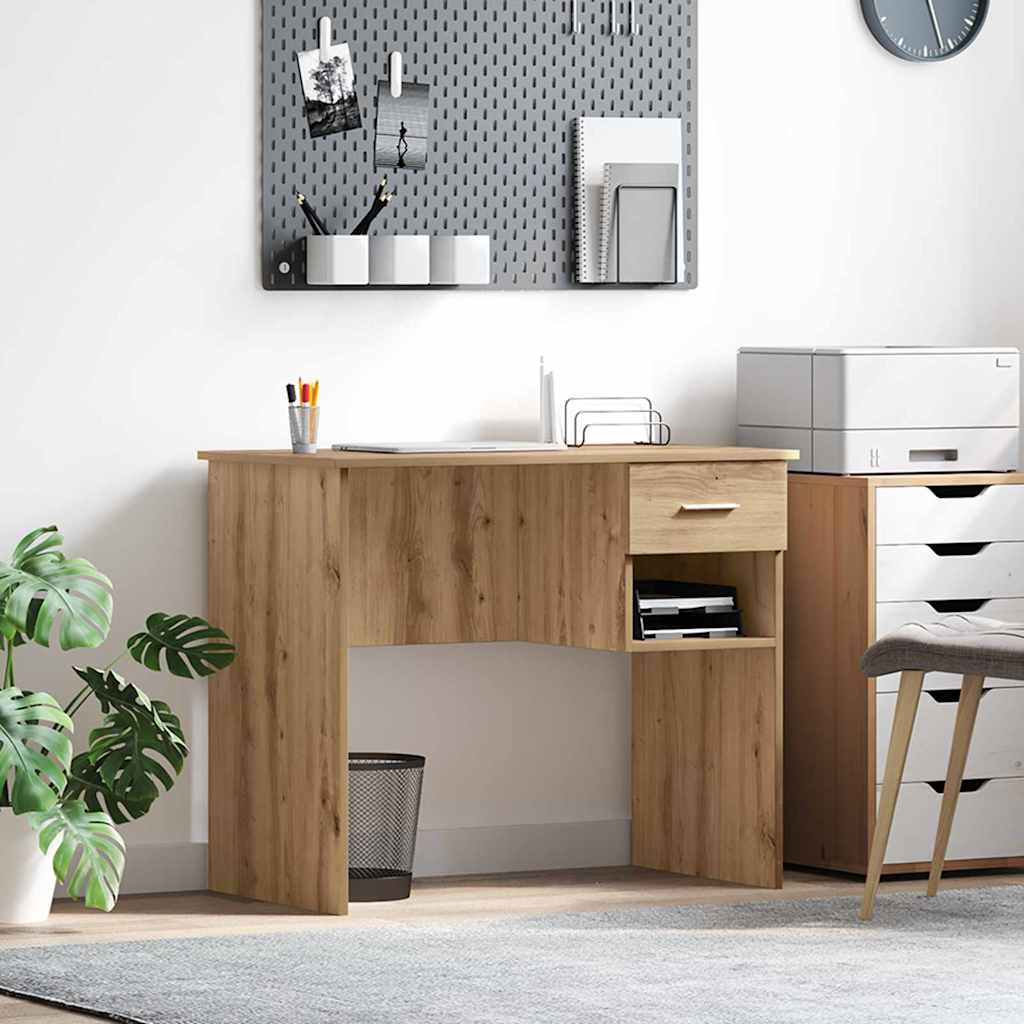 Skrivebord Artisan Eik Konstruert tre 90 x 49 x 75 cm