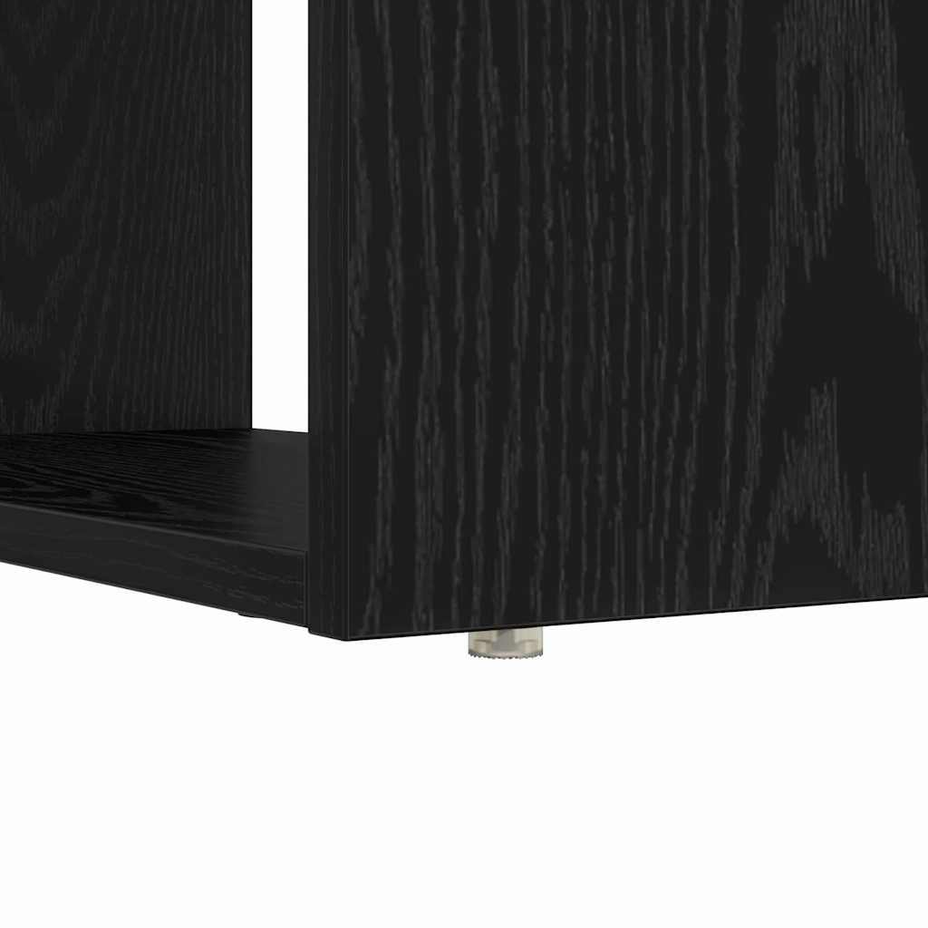 Skrivebord med hylle Svart Eik 113 x 54 x 120 cm Konstruert tre
