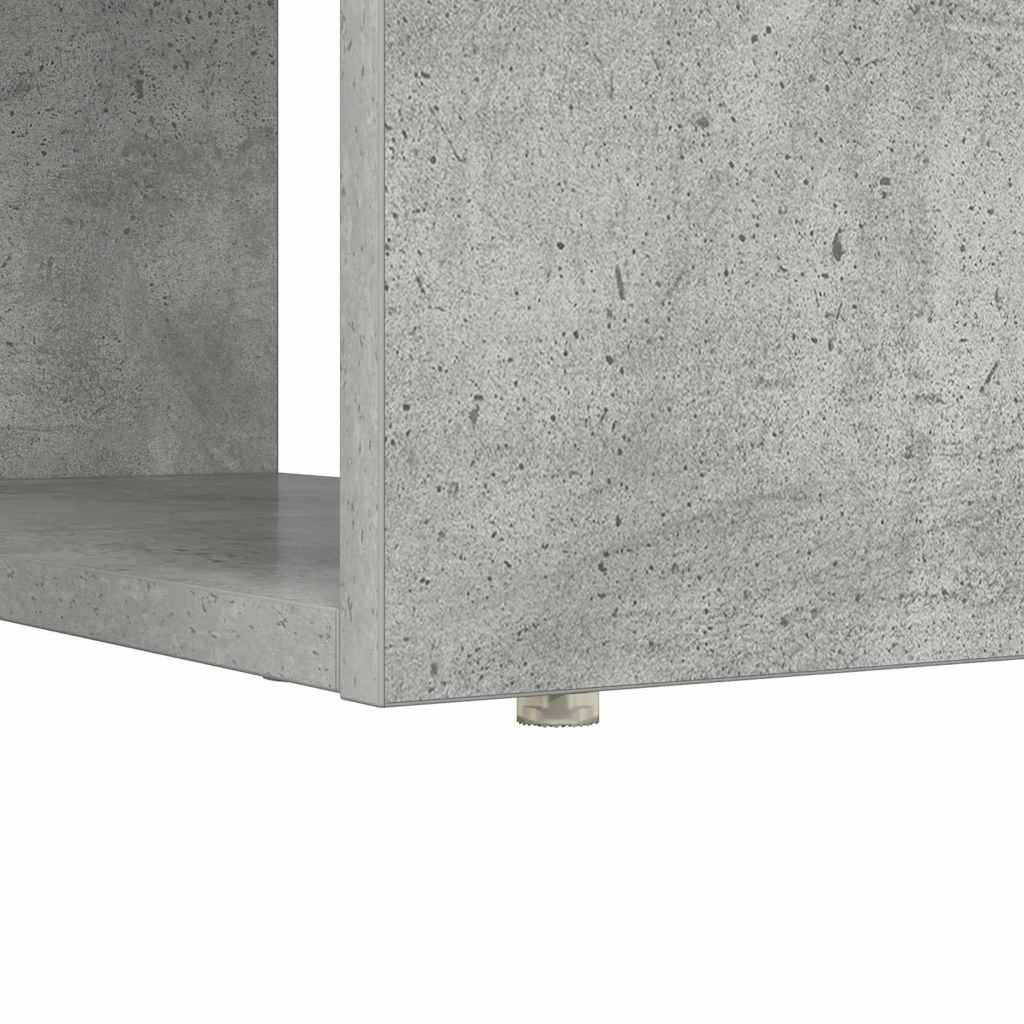 Skrivebord med hylle Betonggrå 113 x 54 x 120 cm Konstruert tre