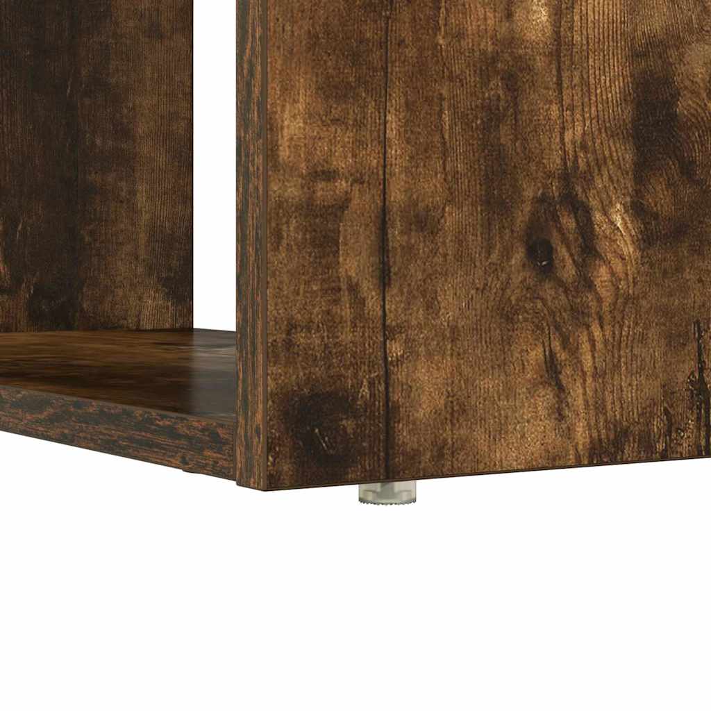 Skrivebord med hylle Røkt eik 113 x 54 x 120 cm Konstruert tre