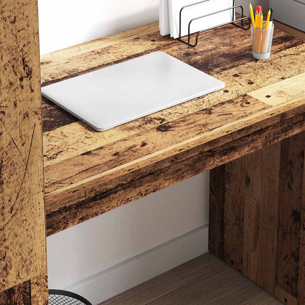 Skrivebord med hylle Gamle tre 113 x 54 x 120 cm Konstruert tre