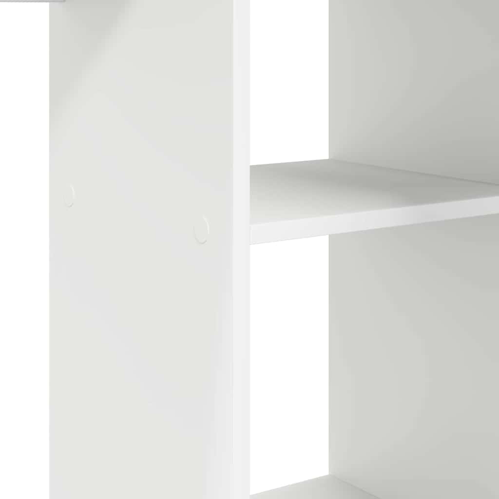 Skrivebord med hylle Hvit 142 x 102 x 73 cm Konstruert tre
