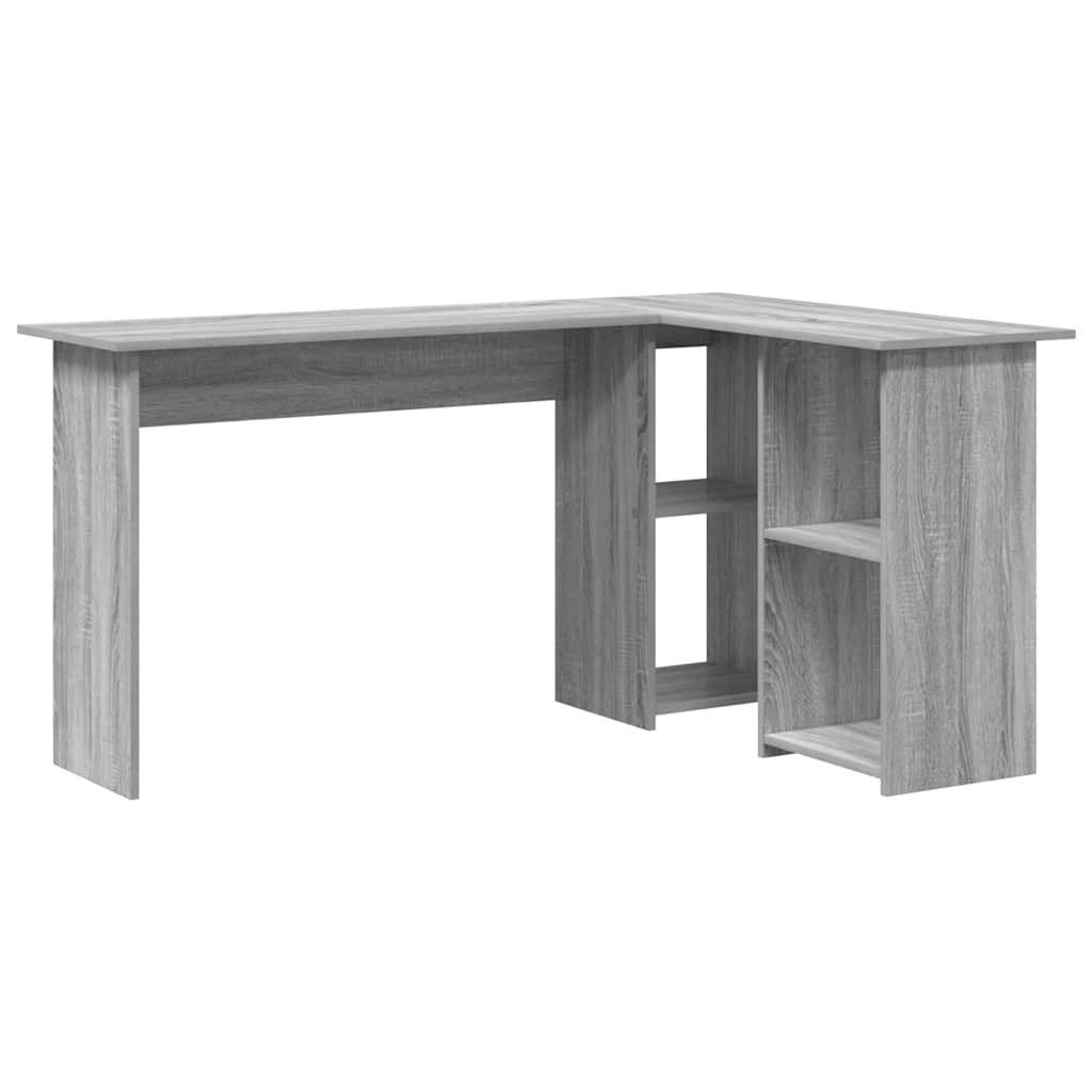 Skrivebord Grå Sonoma 142 x 102 x 73 cm Konstruert tre