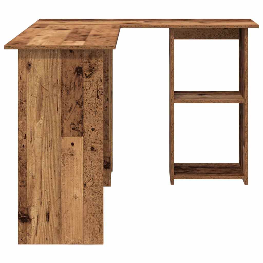 Skrivebord med hylle Gamle tre 142 x 102 x 73 cm Konstruert tre