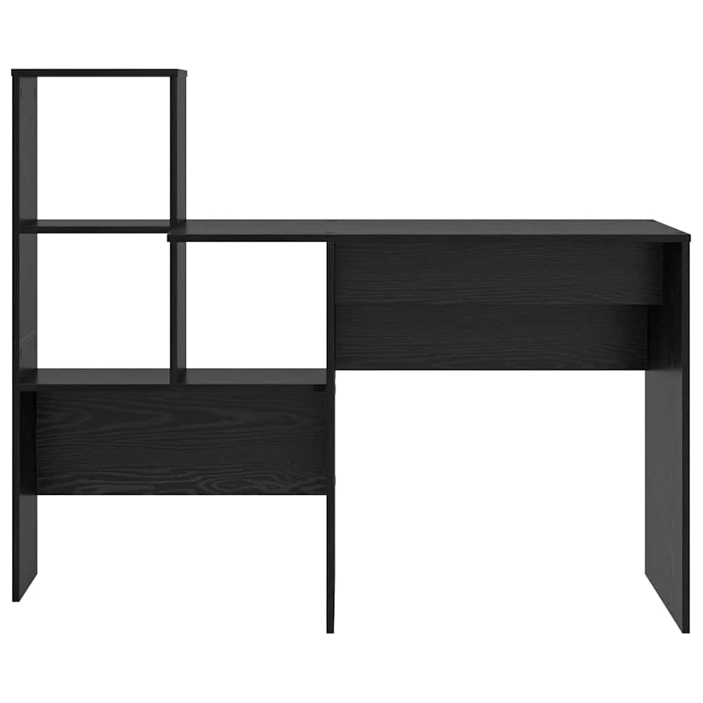 Skrivebord Svart Eik 131,5 x 50 x 106,5 cm Konstruert tre