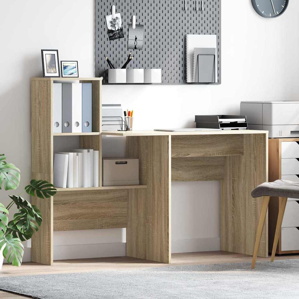 Skrivebord Sonoma eik 131,5 x 50 x 106,5 cm Konstruert tre