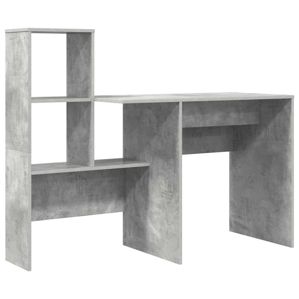 Skrivebord Betonggrå 131,5 x 50 x 106,5 cm Konstruert tre
