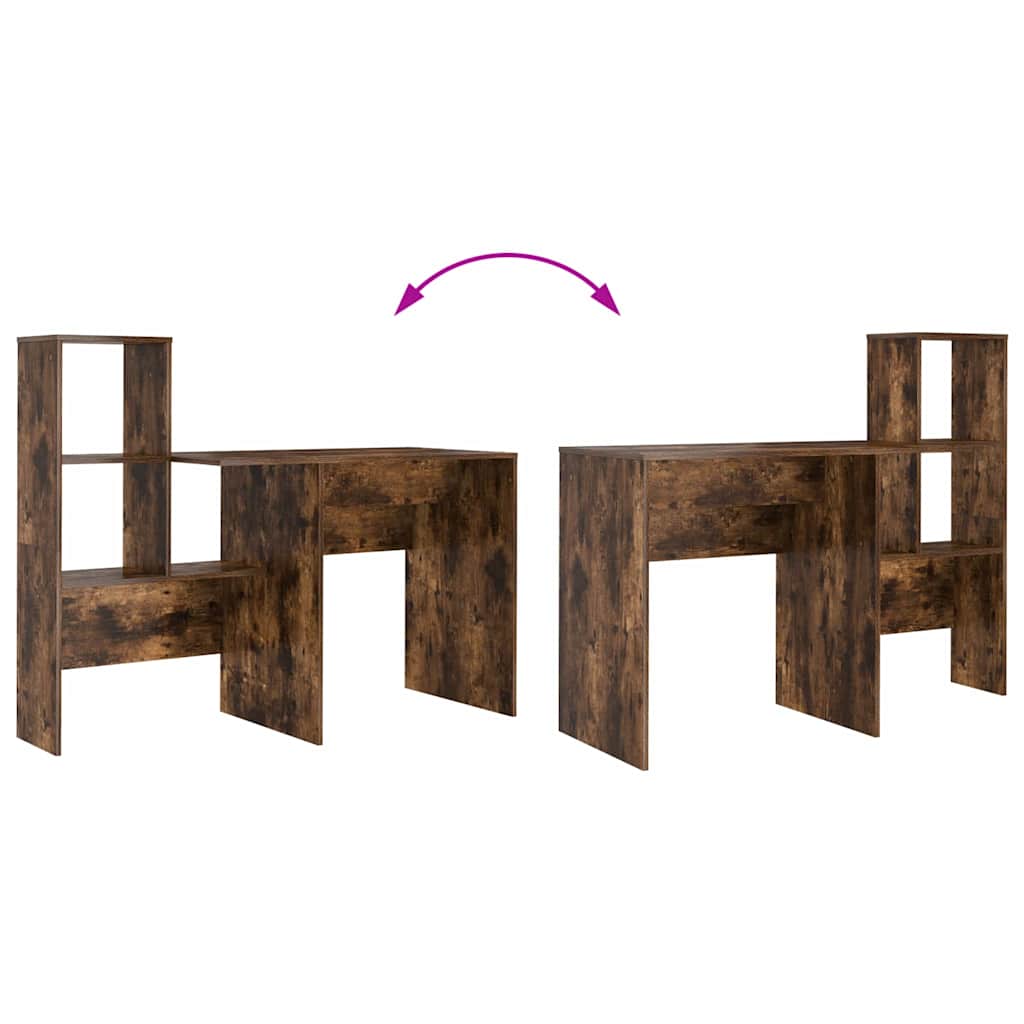 Skrivebord Røkt eik 131,5 x 50 x 106,5 cm Konstruert tre