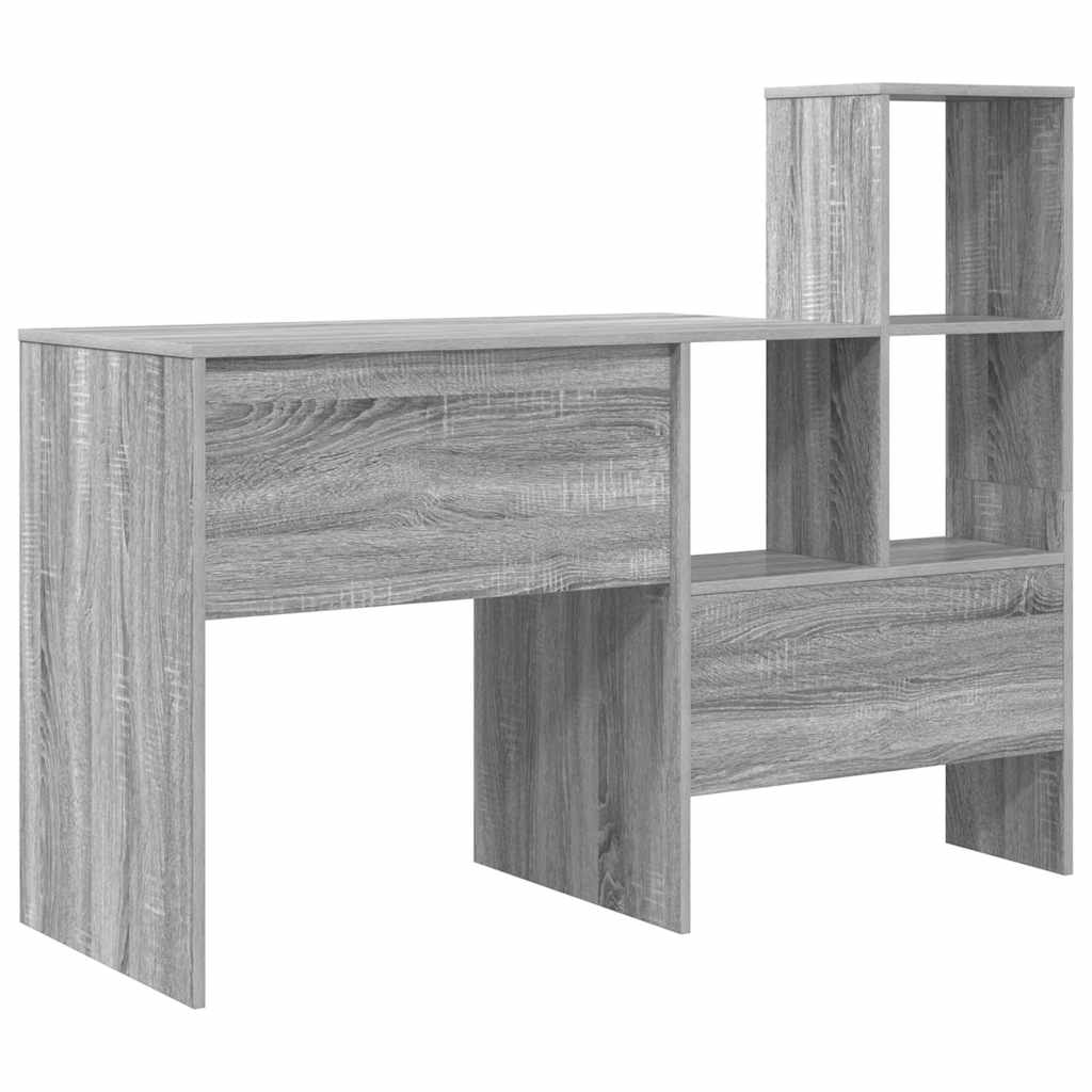 Skrivebord Grå Sonoma 131,5 x 50 x 106,5 cm Konstruert tre