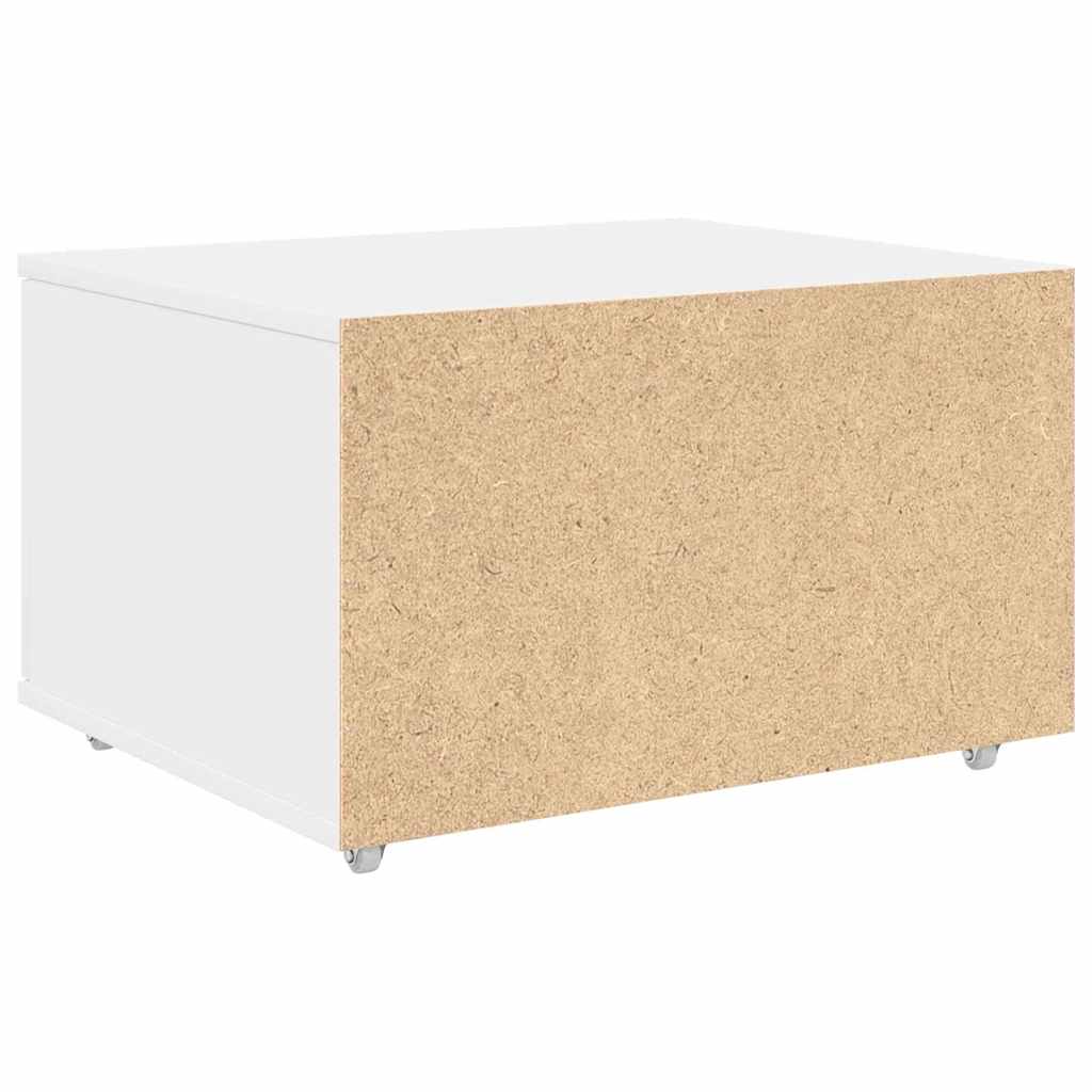 Skuffeskap med hjul Hvit 55 x 45 x 31 cm