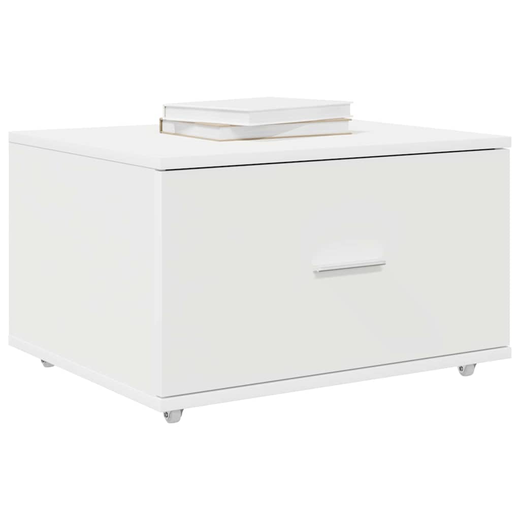 Skuffeskap med hjul Hvit 55 x 45 x 31 cm