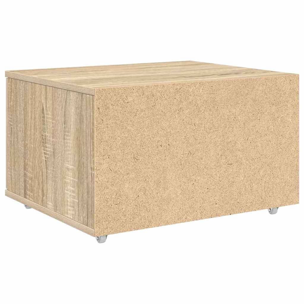 Skuffeskap med hjul Sonoma eik 55 x 45 x 31 cm