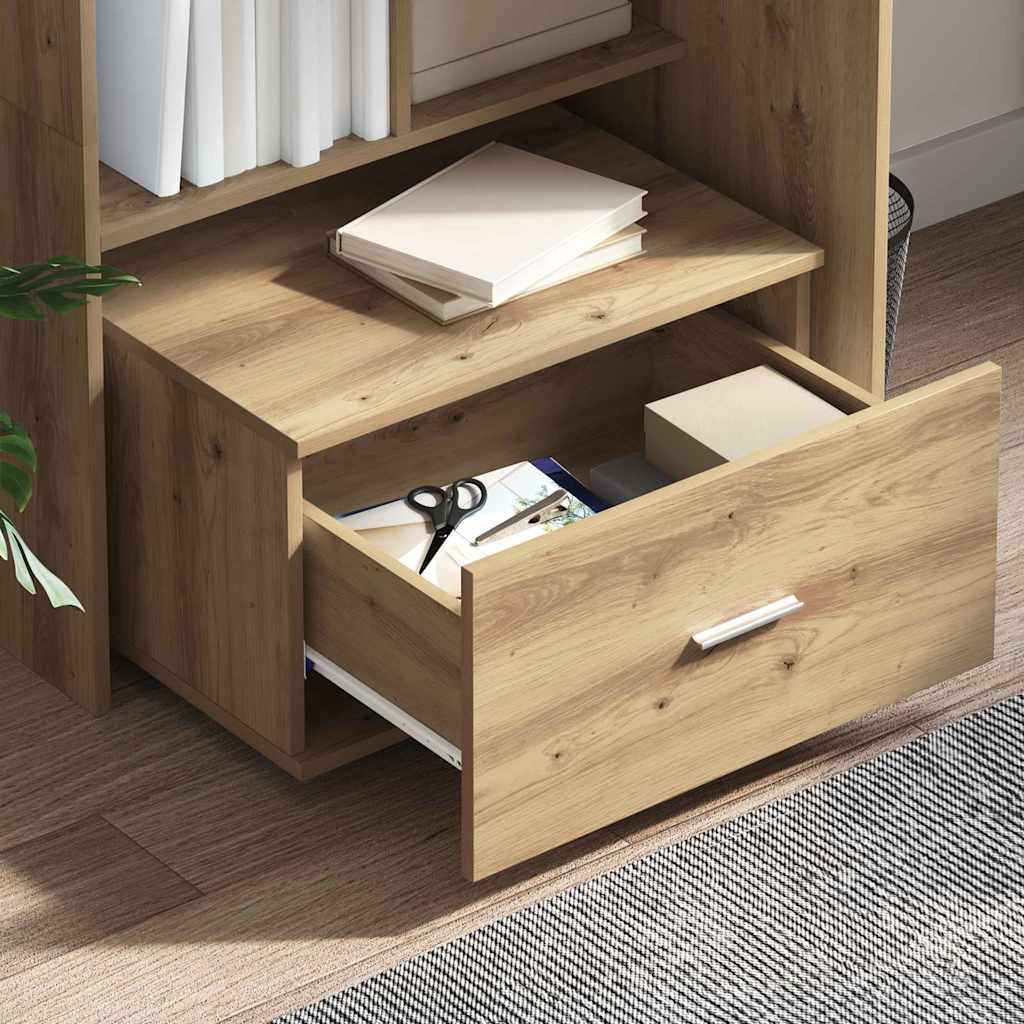 Skuffeskap med hjul Artisan Eik 55 x 45 x 31 cm