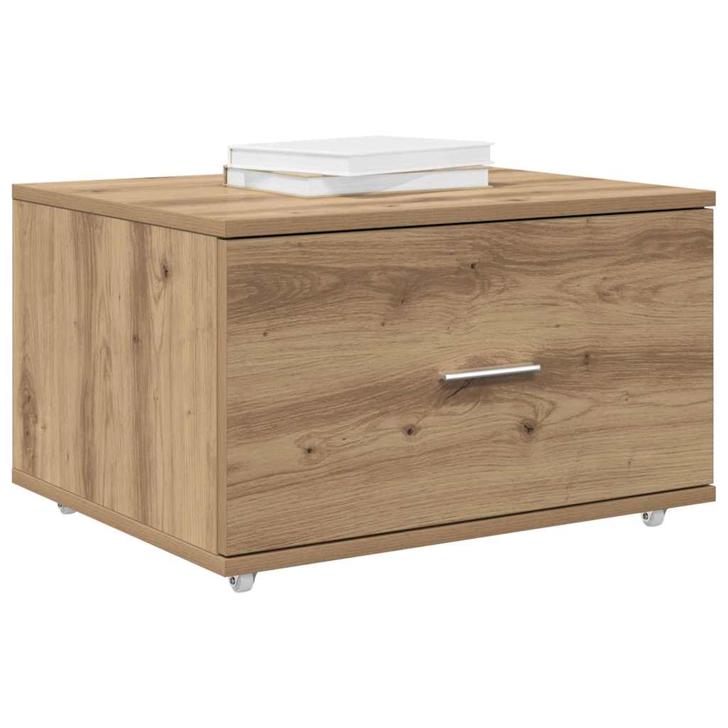 Skuffeskap med hjul Artisan Eik 55 x 45 x 31 cm