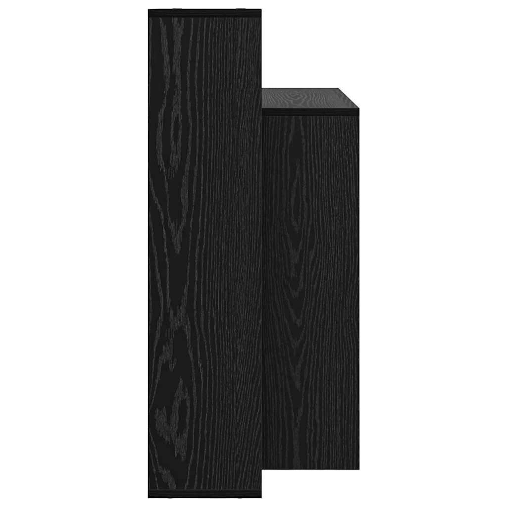 Skrivebord med hylle Svart Eik 100 x 40 x 90 cm Konstruert tre