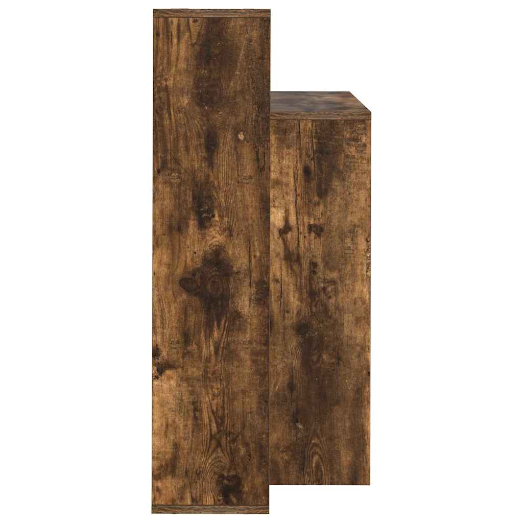 Skrivebord med hylle Røkt eik 100 x 40 x 90 cm Konstruert tre
