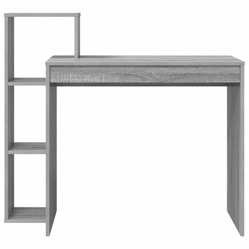 Skrivebord med hylle Grå Sonoma 100 x 40 x 90 cm Konstruert tre