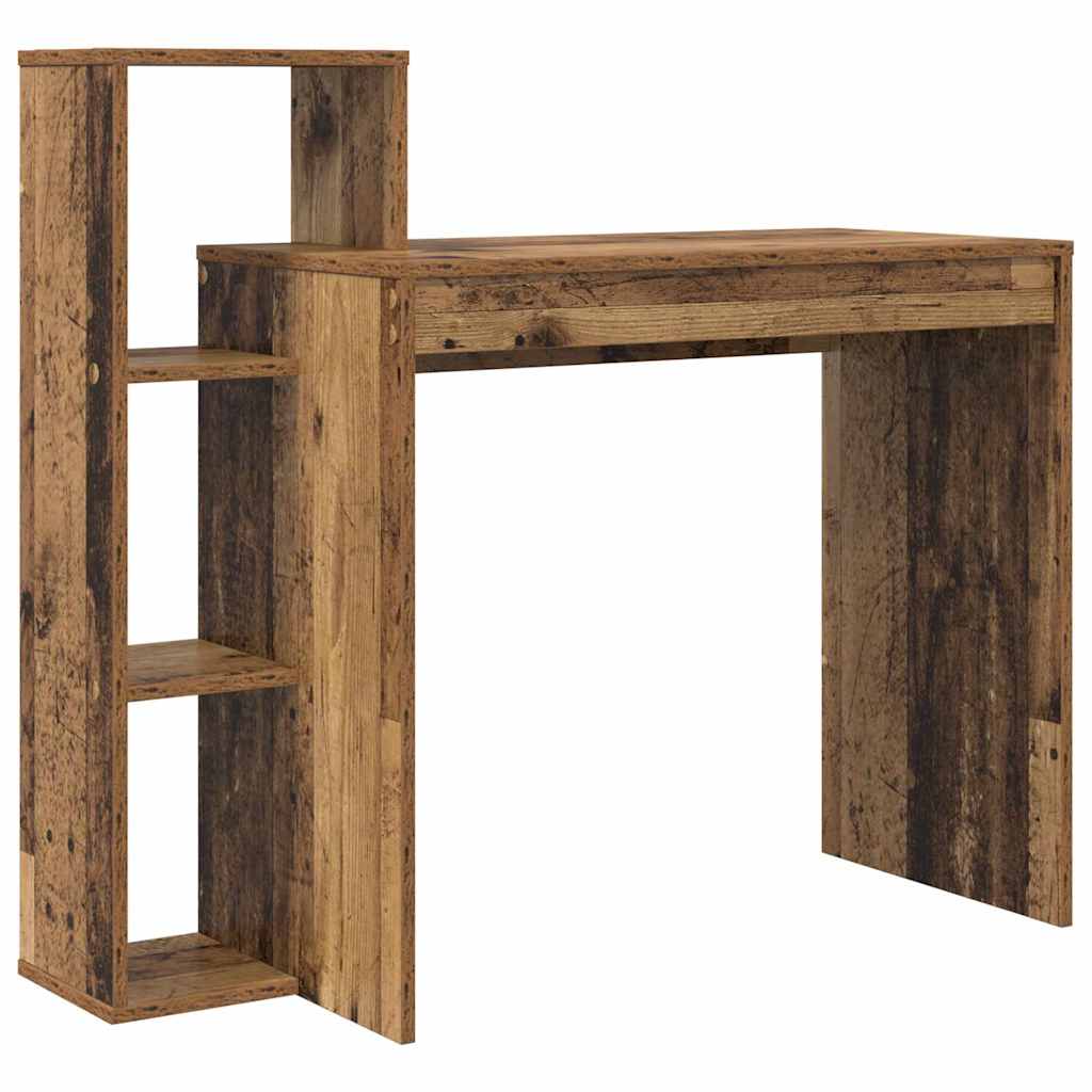 Skrivebord med hylle Gamle tre 100 x 40 x 90 cm Konstruert tre