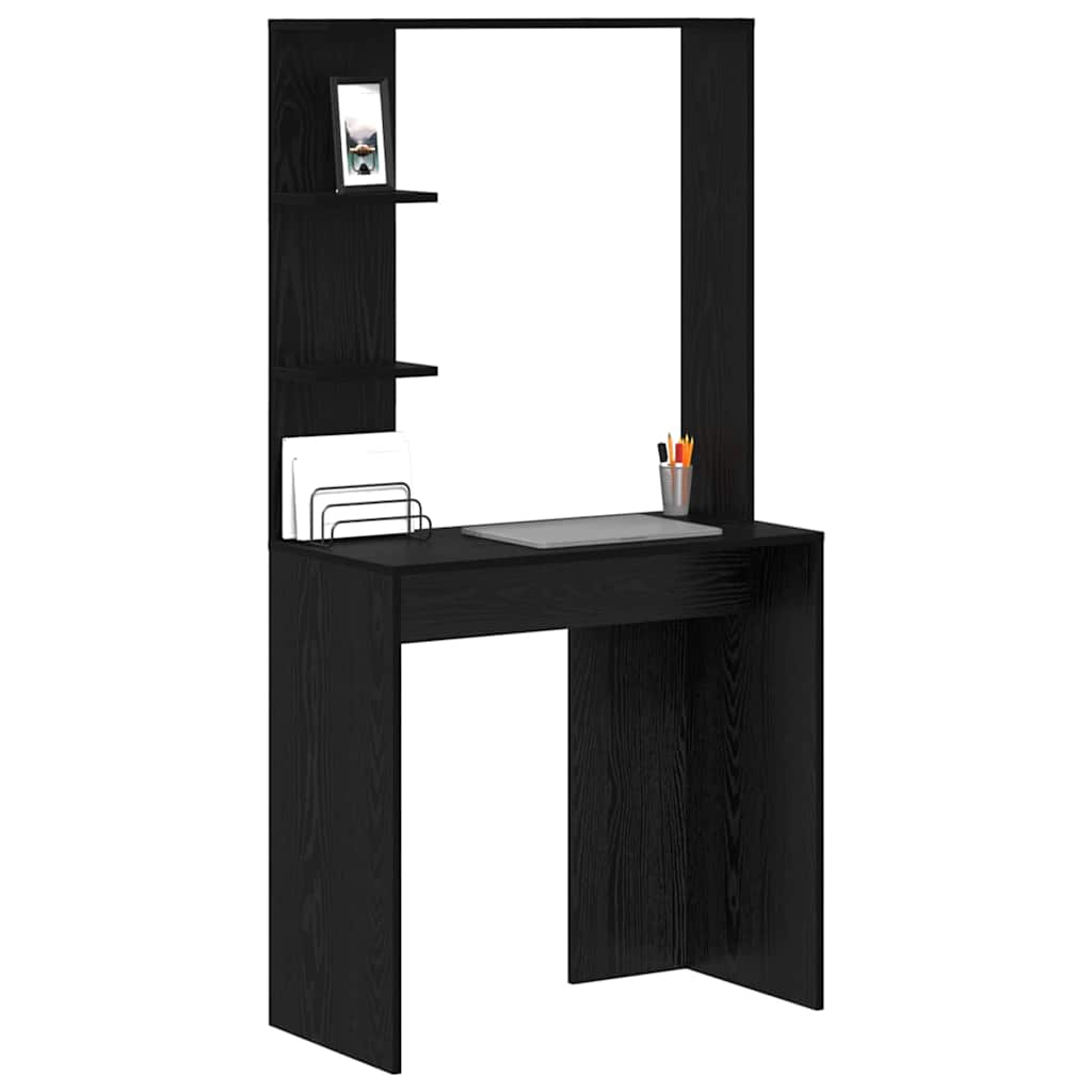 Skrivebord Svart Eik 78,5 x 37 x 154,5 cm Konstruert tre