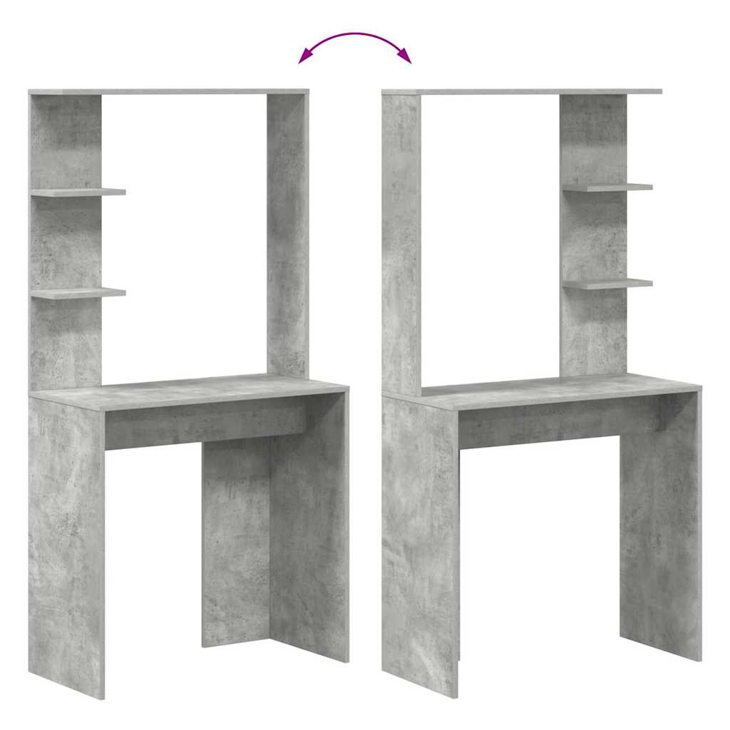 Skrivebord Betonggrå 78,5 x 37 x 154,5 cm Konstruert tre