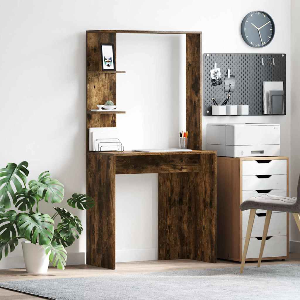 Skrivebord Røkt eik 78,5 x 37 x 154,5 cm Konstruert tre