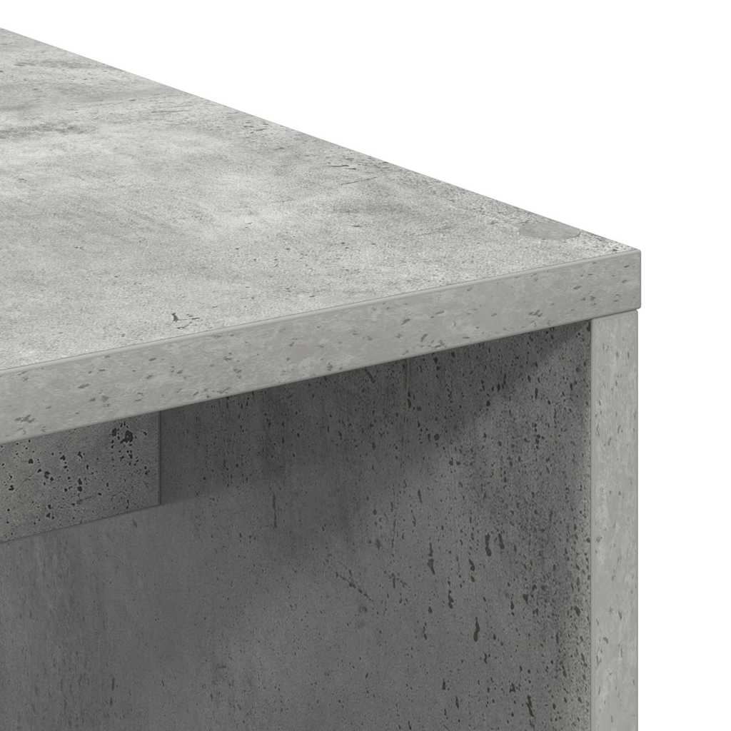 Skrivebord med hylle Betonggrå 102 x 50 x 124 cm Konstruert tre