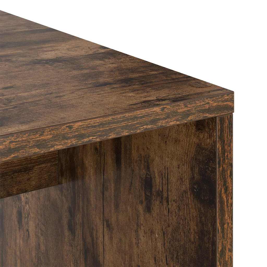 Skrivebord med hylle Røkt eik 102 x 50 x 124 cm Konstruert tre
