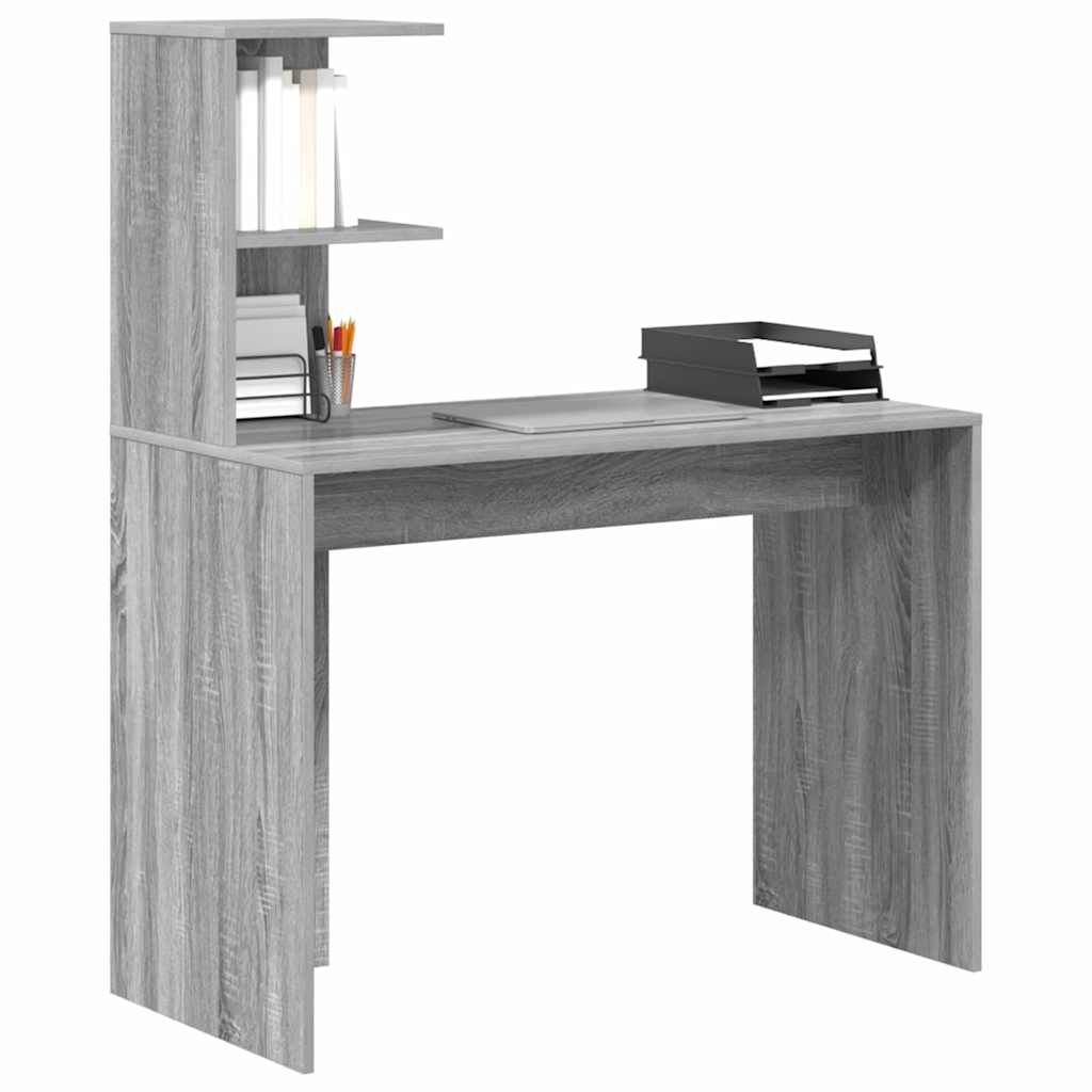 Skrivebord Grå Sonoma 102 x 50 x 124 cm Konstruert tre
