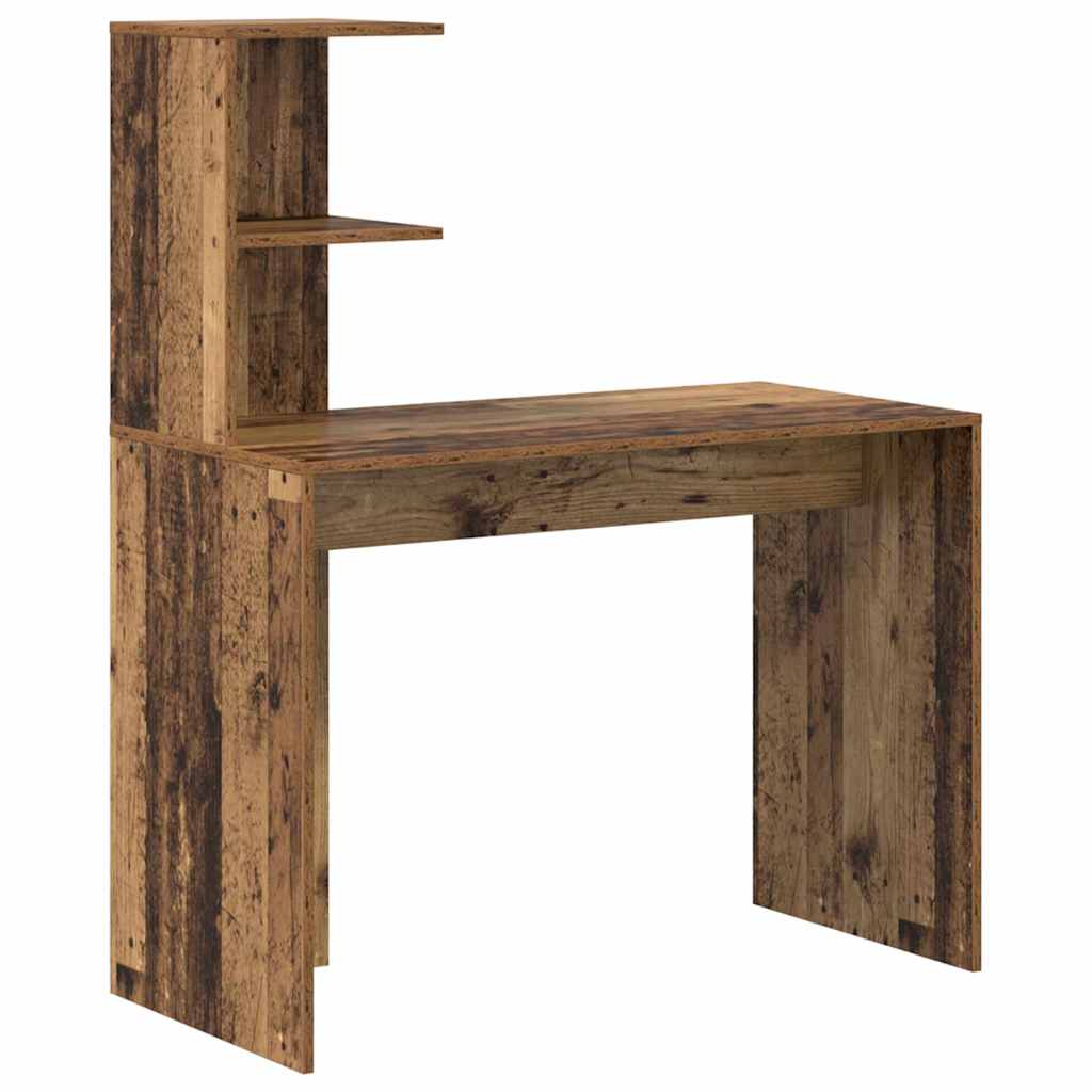 Skrivebord med hylle Gamle tre 102 x 50 x 124 cm Konstruert tre