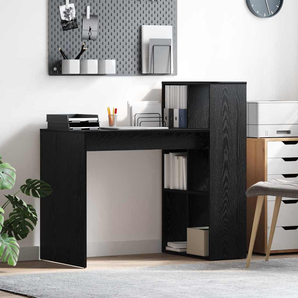 Skrivebord Svart Eik 108 x 55 x 103.5 cm Konstruert tre