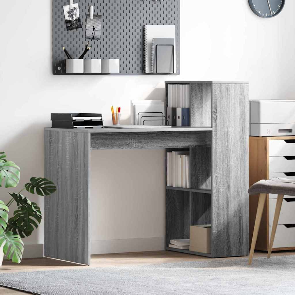 Skrivebord Grå Sonoma 108 x 55 x 103.5 cm Konstruert tre