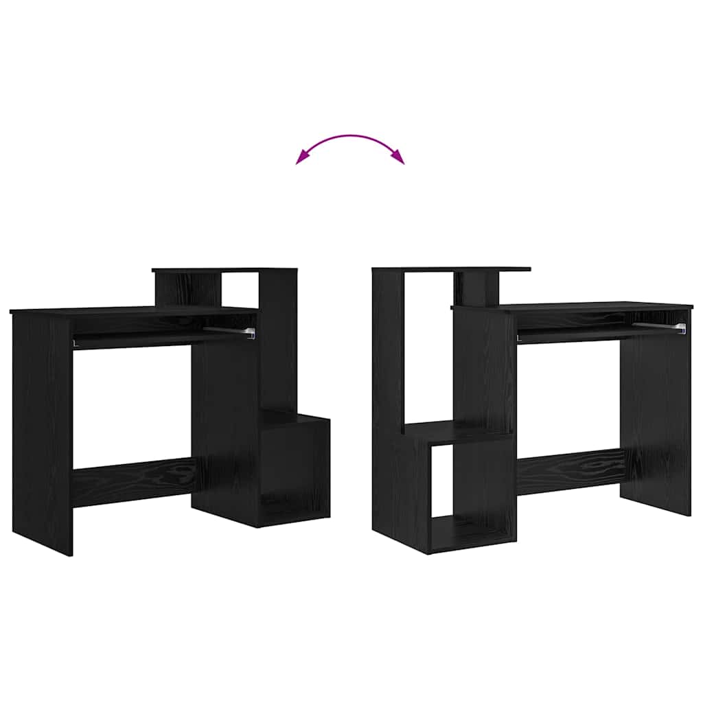 Skrivebord Svart Eik 106 x 41 x 88.5 cm Konstruert tre