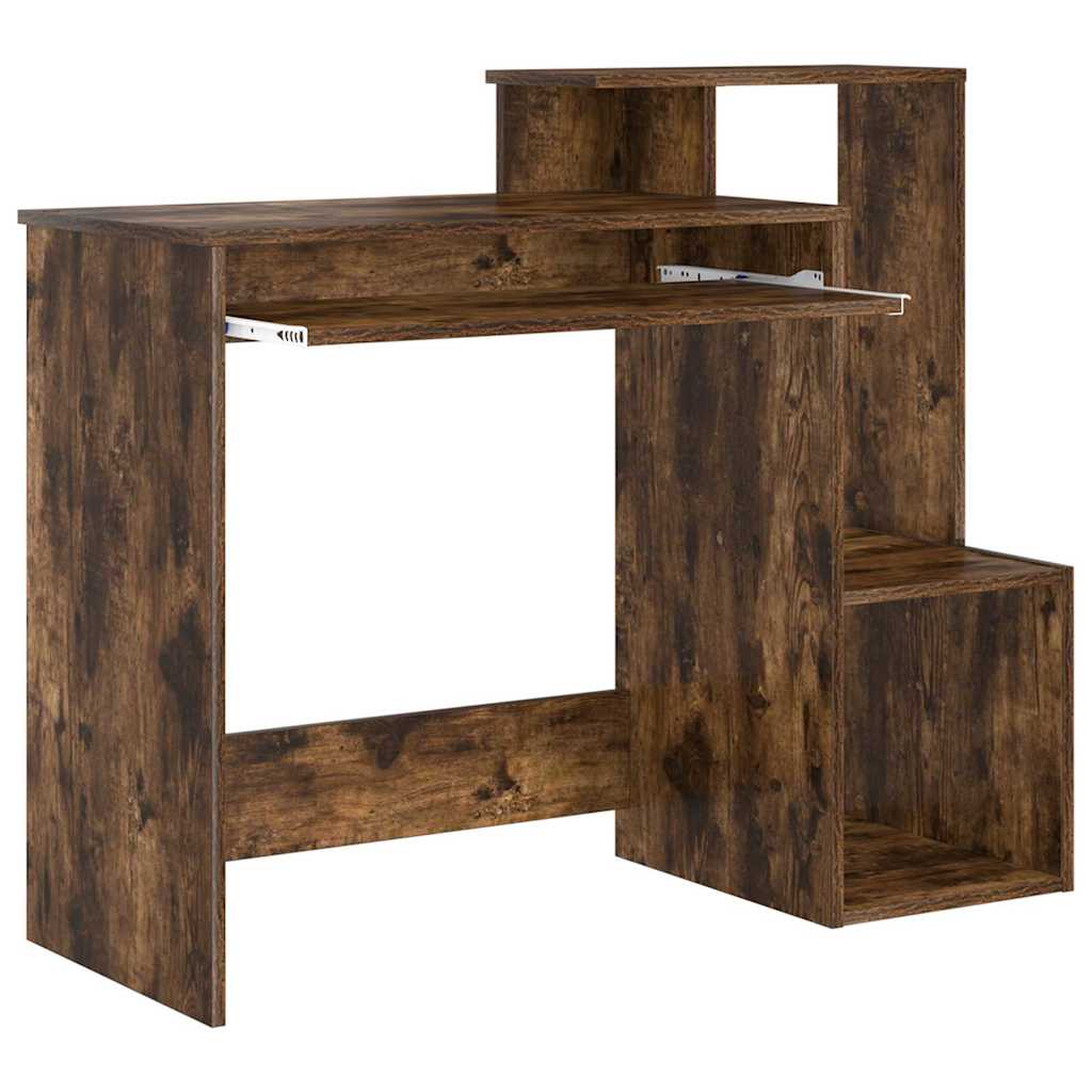 Skrivebord med skuff Røkt eik 106 x 41 x 88.5 cm Konstruert tre