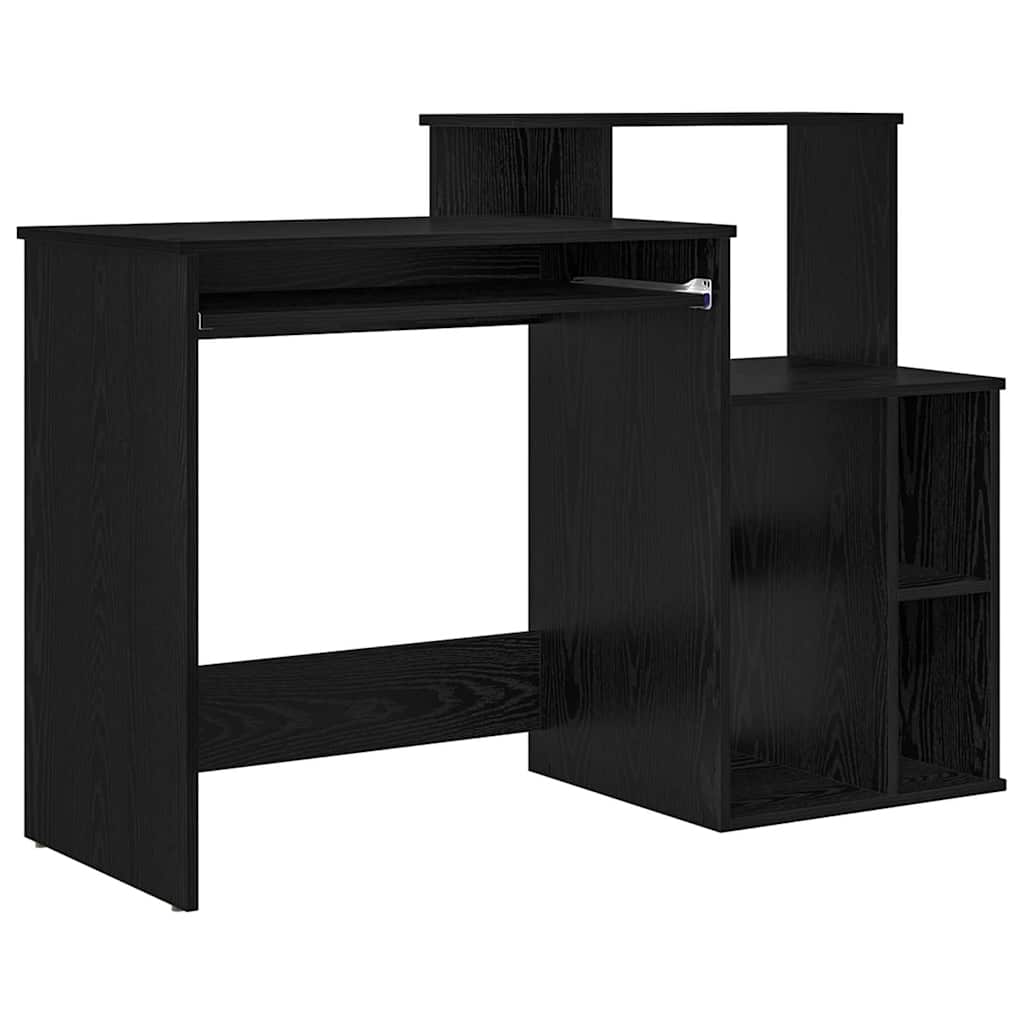 Skrivebord Svart Eik 120,5 x 44 x 88,5 cm Konstruert tre