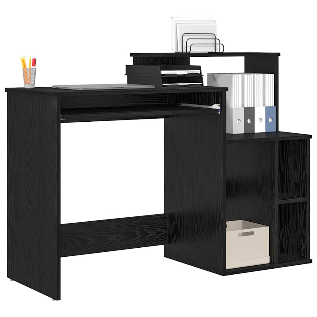 Skrivebord Svart Eik 120,5 x 44 x 88,5 cm Konstruert tre