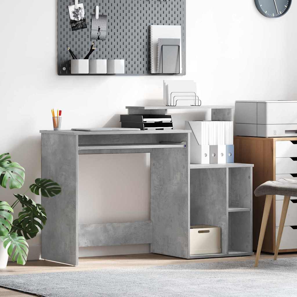 Skrivebord Betonggrå 120,5 x 44 x 88,5 cm Konstruert tre